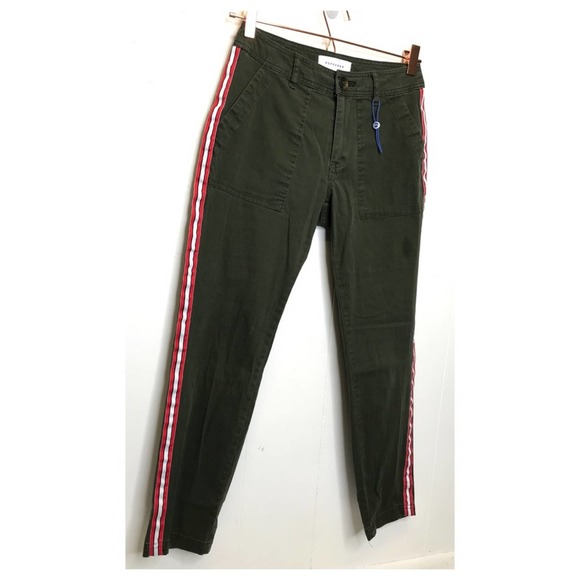 POPSUGAR | Hi-Rise Ankle Cropped Side Stripe Pants - Picture 2 of 9